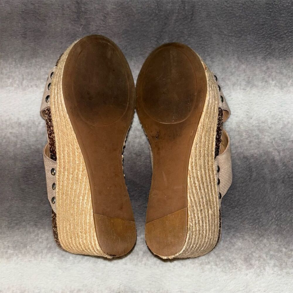 Lucky Brand Women's Neeka Taupe Slide Wedge Sandals Size 7.5M - Picture 15 of 16